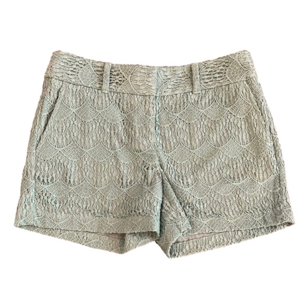 LOFT Lace Overlay Shorts in Sage Green NWT - Picture 10 of 10